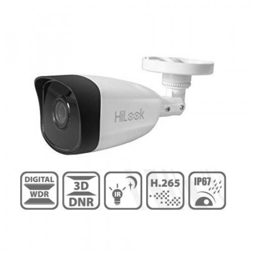 HiLook, IPC-B121H-M[4mm], 2MP IR Fixed Network Bullet Camera - 4mm